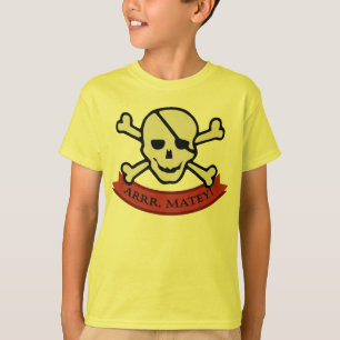Skull - Yellow Kids' Basic Hanes Tagless T-Shirt