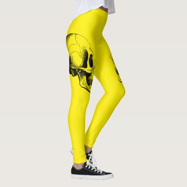 Skull YellowLeggings Leggings (Right)
