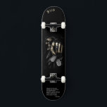 Skull "your turn" Skateboard w/ personalised quote<br><div class="desc">Make this skateboard your own by adding your text. To access advanced editing tools, please go to "Personalise this template" and click on "Details", scroll down and press the "click to customise further" link. Ideal for any Occasion such as birthday or Graduation, for outdoor skateboarders who love the graffiti style....</div>