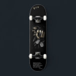 Skull "your turn" Skateboard w/ personalised quote<br><div class="desc">Make this skateboard your own by adding your text. To access advanced editing tools, please go to "Personalise this template" and click on "Details", scroll down and press the "click to customise further" link. Ideal for any Occasion such as birthday or Graduation, for outdoor skateboarders who love the graffiti style....</div>