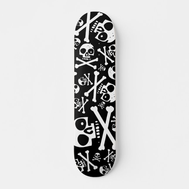 SkullDuggery Black Skateboard (Front)