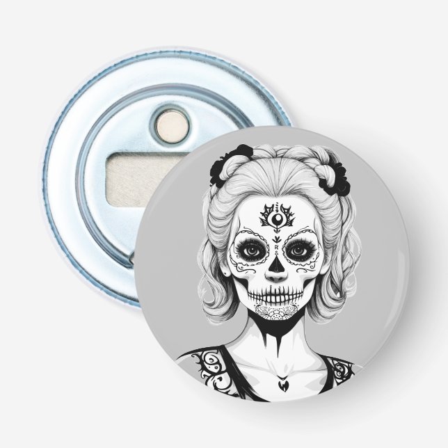SKULLHEAD WOMAN  BOTTLE OPENER (Front)