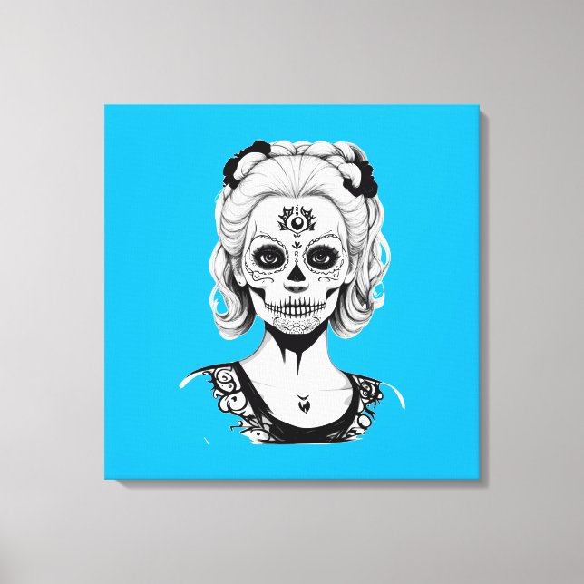 SKULLHEAD WOMAN CANVAS PRINT (Front)