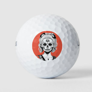 SKULLHEAD WOMAN GOLF BALLS