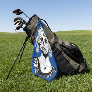 SKULLHEAD WOMAN  GOLF TOWEL