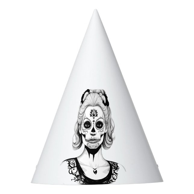 SKULLHEAD WOMAN  PARTY HAT (Front)