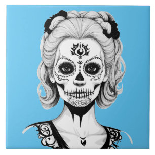 SKULLHEAD WOMAN  TILE
