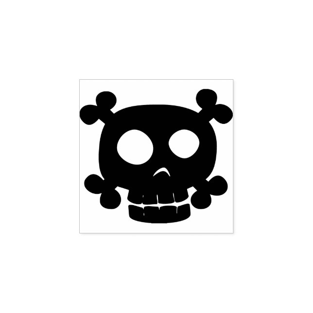 Skullie Stamper Halloween Rubber Stamp (Imprint)