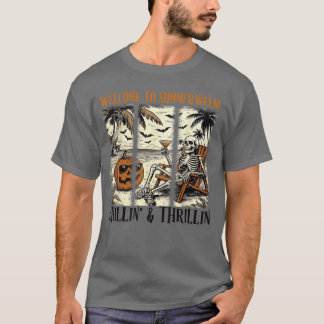 Skulll Summer Welcome To Summerween Skeleton Summe T-Shirt