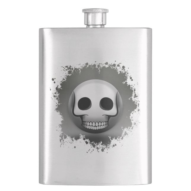Skullmoji Flashlight Hip Flask (Front)