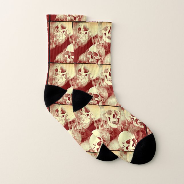 skulls a spooky socks bywhacky (Pair)