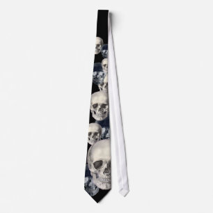 Skulls Against Stripes Tie