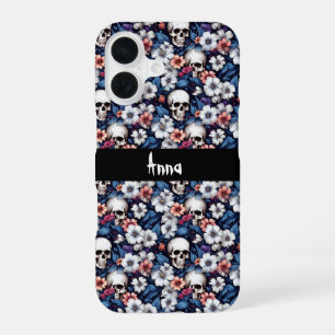 Skulls Among the Flowers iPhone 16 Case