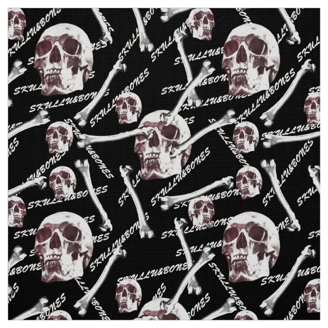 Skulls And Bones Fabric (Swatch)