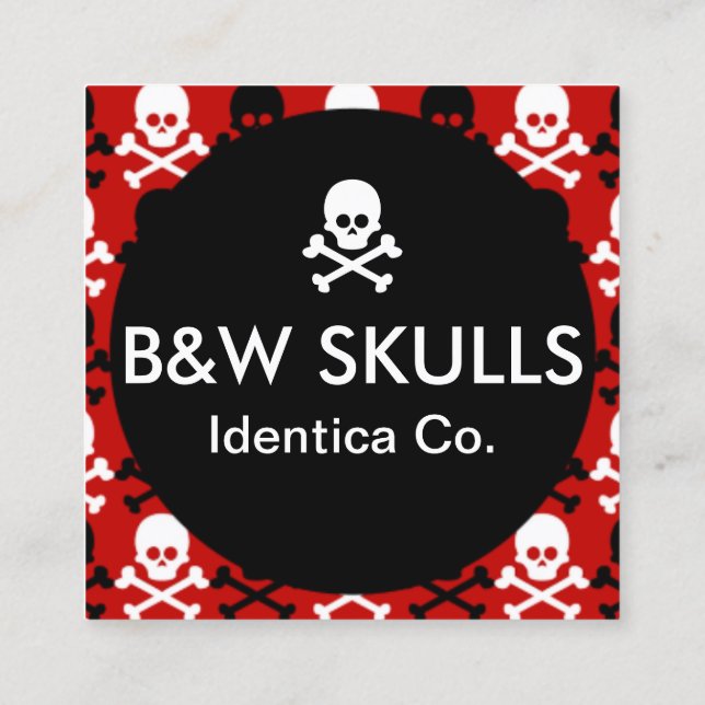 skulls and crossbones company card (Back)