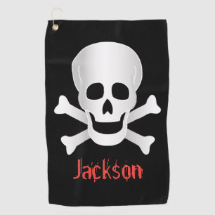 Skulls And Crossbones Golf Towel