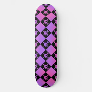 Skulls and diamond skateboard