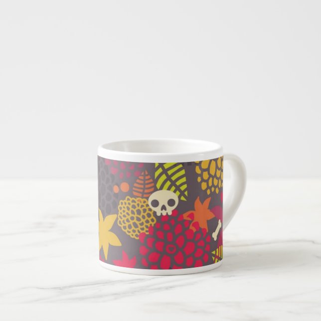 Skulls and flowers. espresso cup (Front Right)