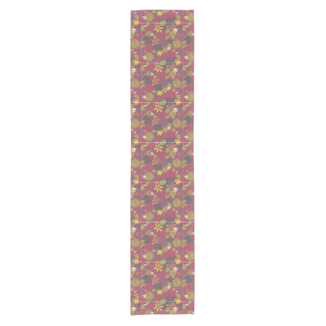 Skulls and flowers. short table runner (Front)