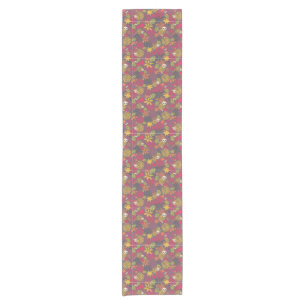 Skulls and flowers. short table runner