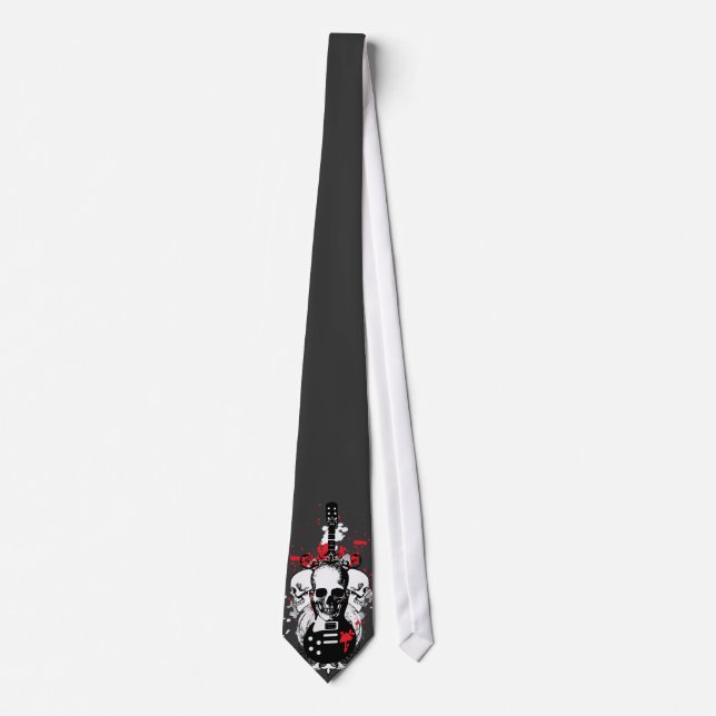Skulls and Guitar Tie (Front)