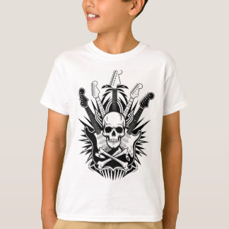 Skulls and Guitars Design T-Shirt