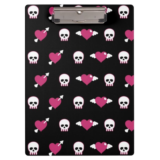Skulls and hearts clipboard (Front)
