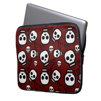 Skulls and Hearts Laptop carrier  Laptop Sleeve