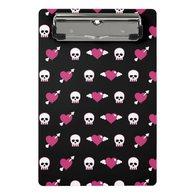 Skulls and hearts mini clipboard (Front)