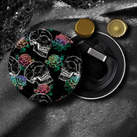 Skulls and Ombre Roses | Gothic Glam Pastel Grunge