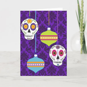 Skulls and Ornaments Card