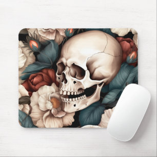 Skulls And Petals Mouse Mat