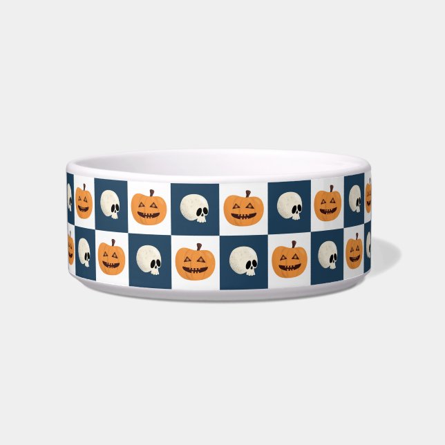 Skulls and Pumpkins Bowl (Front)