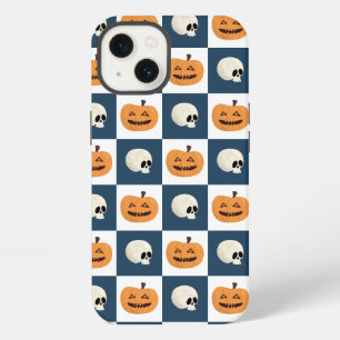 Skulls and Pumpkins Checks iPhone 13 Case