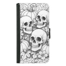 skulls and pumpkins