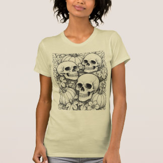 skulls and pumpkins tee