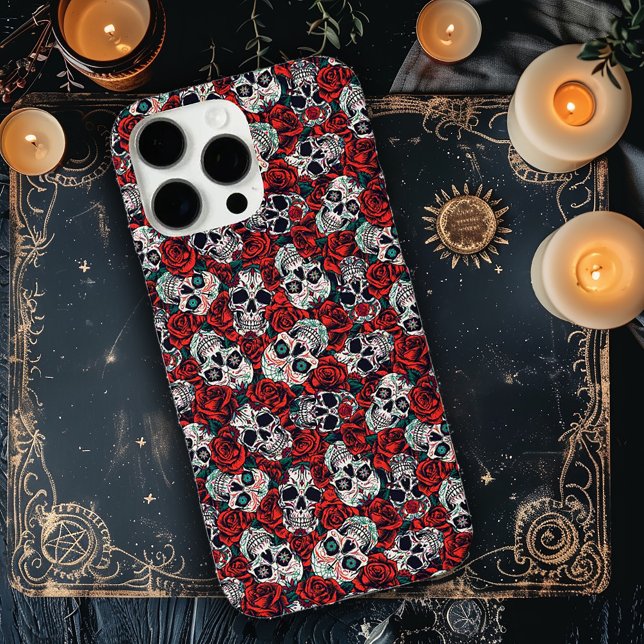 Skulls and Red Roses Case-Mate iPhone Case (Creator Uploaded)