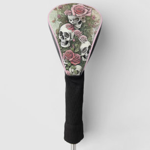 Skulls and Roses Golf Head Cover