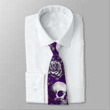 Skulls And Roses Purple Halloween