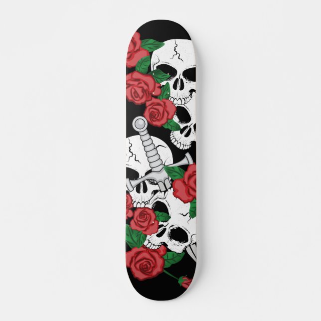 Skulls and Roses Skateboard (Front)