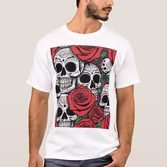 Skulls and Roses T-Shirt (Front)