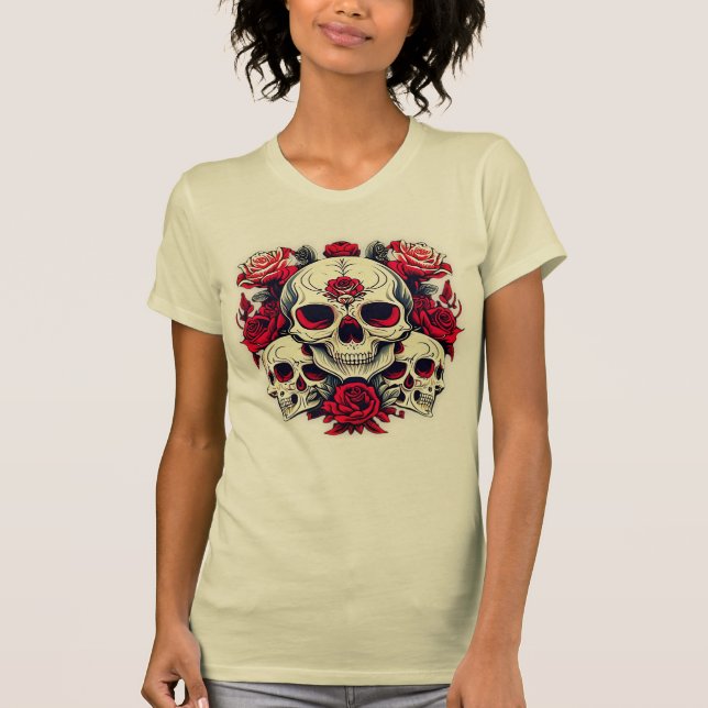 Skulls and Roses T-Shirt (Front)