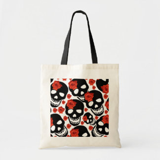 Skulls and Roses Tote Bag