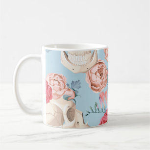 Skulls and Roses Vintage Pattern Coffee Mug