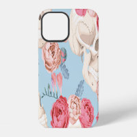 Skulls and Roses Vintage Pattern