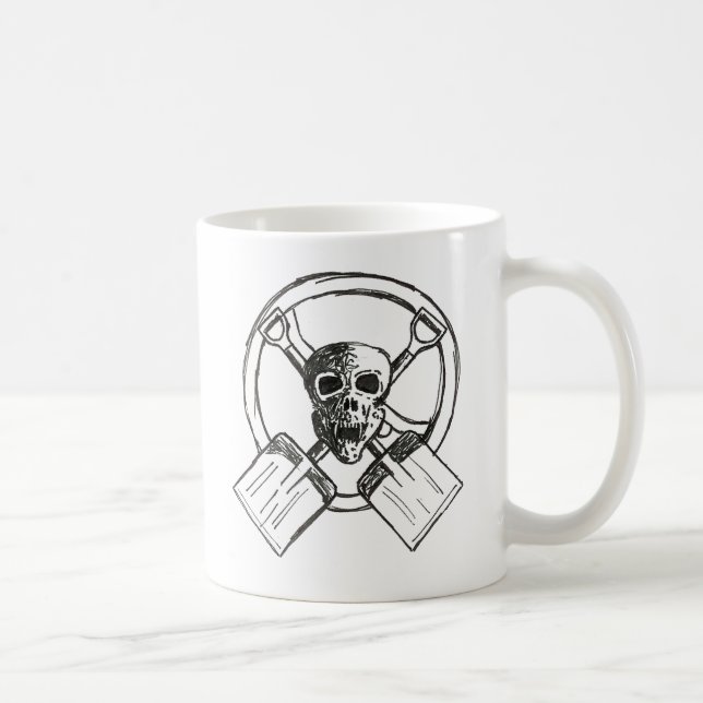 skulls and shovels coffee mug (Right)