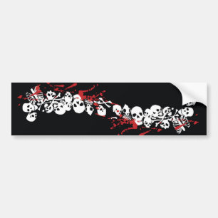 skulls and skeletons bumper sticker