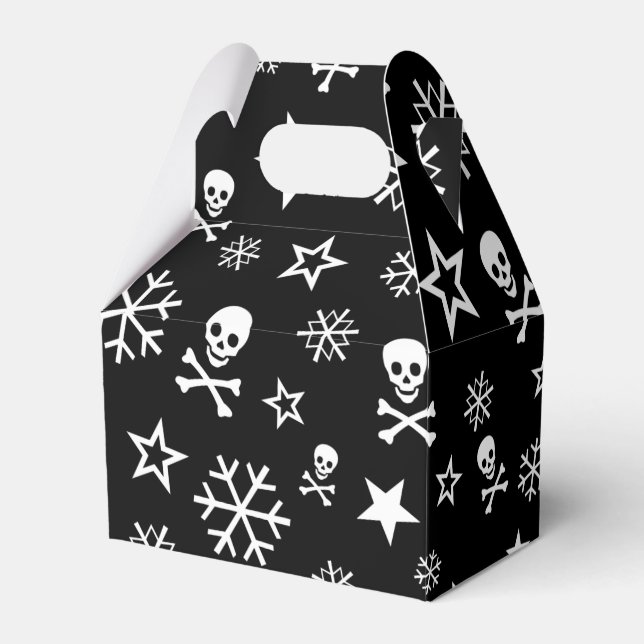 Skulls and Snowflakes Favour Box (Front Side)