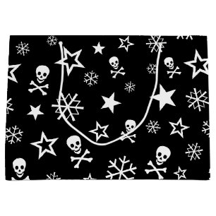 Skulls and Snowflakes Large Gift Bag