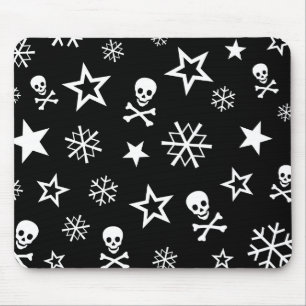 Skulls and Snowflakes Mouse Mat